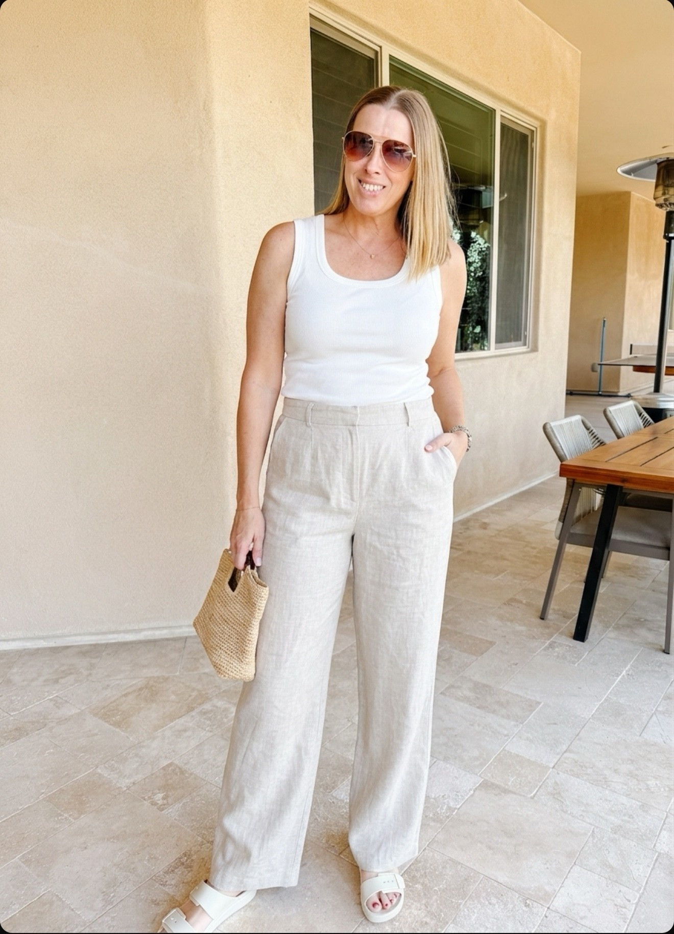 Neutral chic look

neutral outfit idea, linen pants outfit, casual chic outfit, elevated everyday outfit, effortless summer style, minimalist outfit style, capsule wardrobe outfit, simple chic outfit, polished casual outfit, classic neutral outfith

#LTKOver40 #LTKSeasonal #LTKTravel