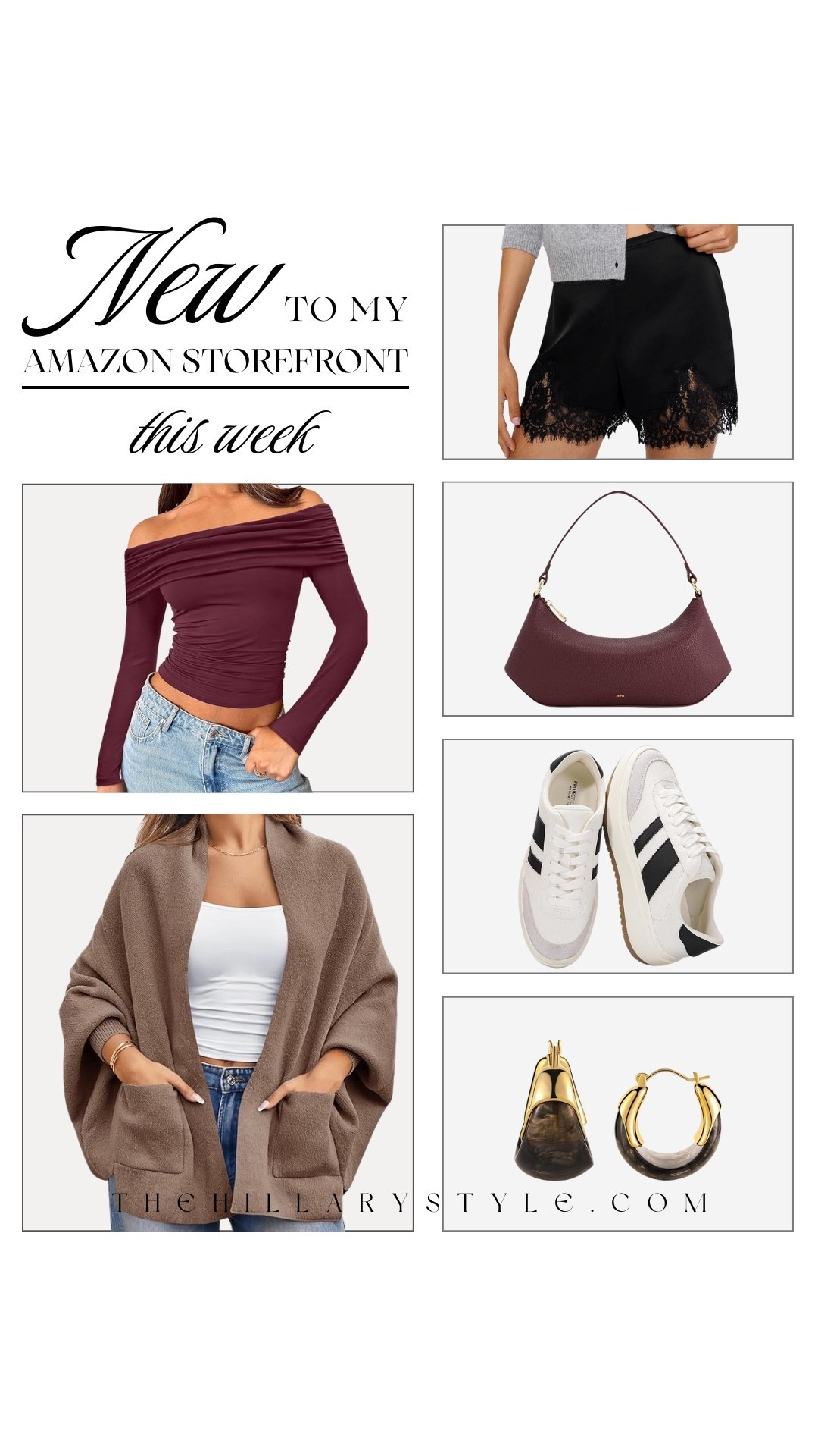 New Amazon arrivals I’m loving right now — a mix of chic basics and statement pieces. From silky coquette lace lounge shorts and amber  hoops to the best-selling platform sneakers and the stunning JW PEI shoulder bag, these finds elevate any fall wardrobe. Linking every new piece added to my Amazon Storefront for a polished, on-trend look.

#LTKStyleTip #LTKOver40 #LTKSeasonal