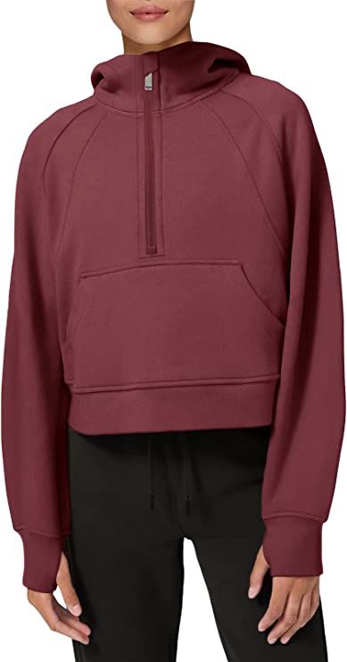 Amazon.com: LASLULU Womens Hoodies Fleece Lined Collar Pullover 1/2 Zipper Sweatshirts Long Sleev... | Amazon (US)