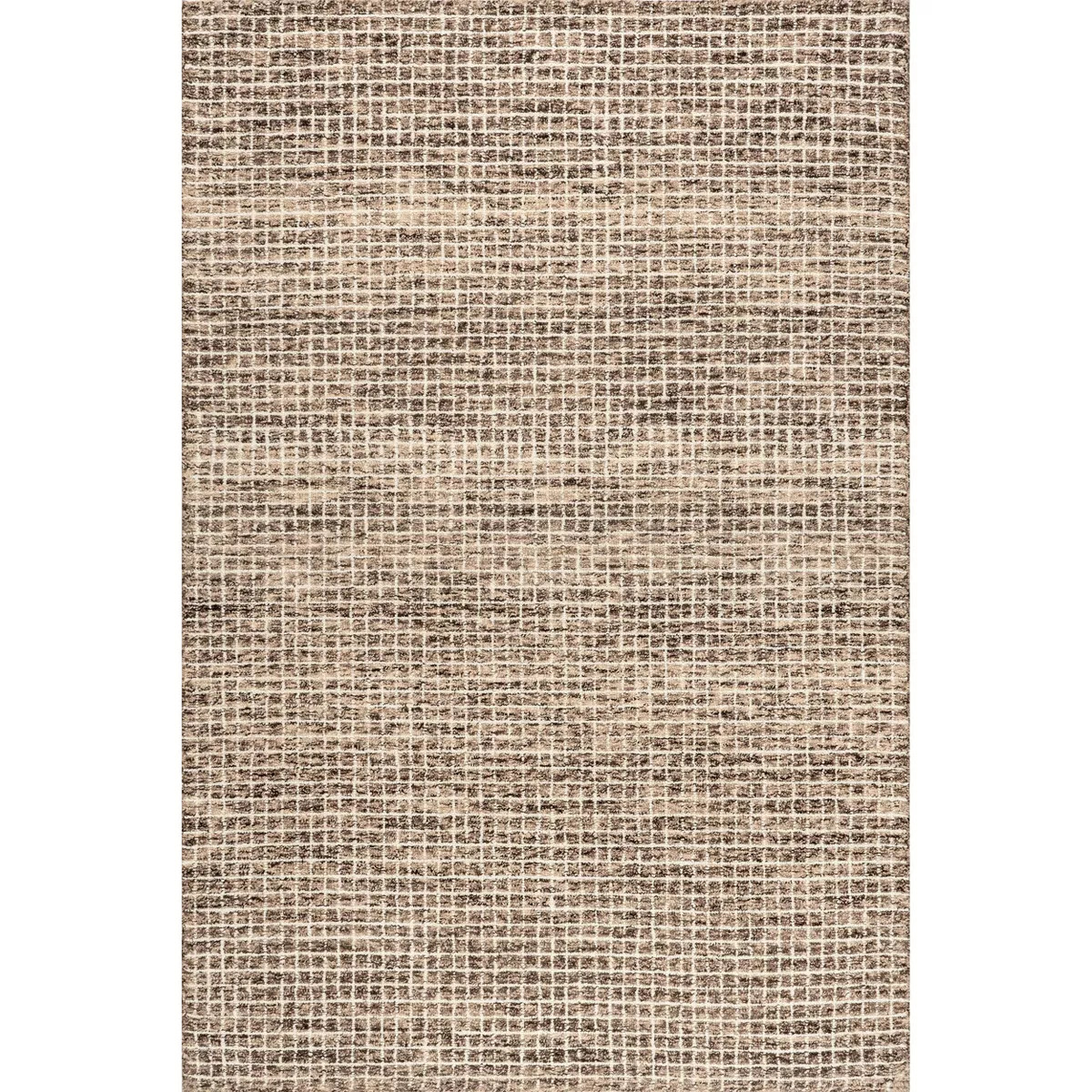 Nuloom Melrose Checked Wool Area Rug, 3' x 5', Cream | Target