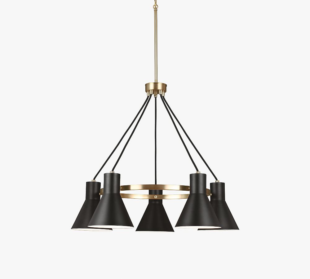 Rusty 5-Light Metal Chandelier | Pottery Barn (US)