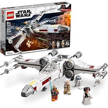 LEGO Star Wars Luke Skywalker's X-Wing Fighter 75301 Building Toy Set - Princess Leia Minifigure,... | Amazon (US)