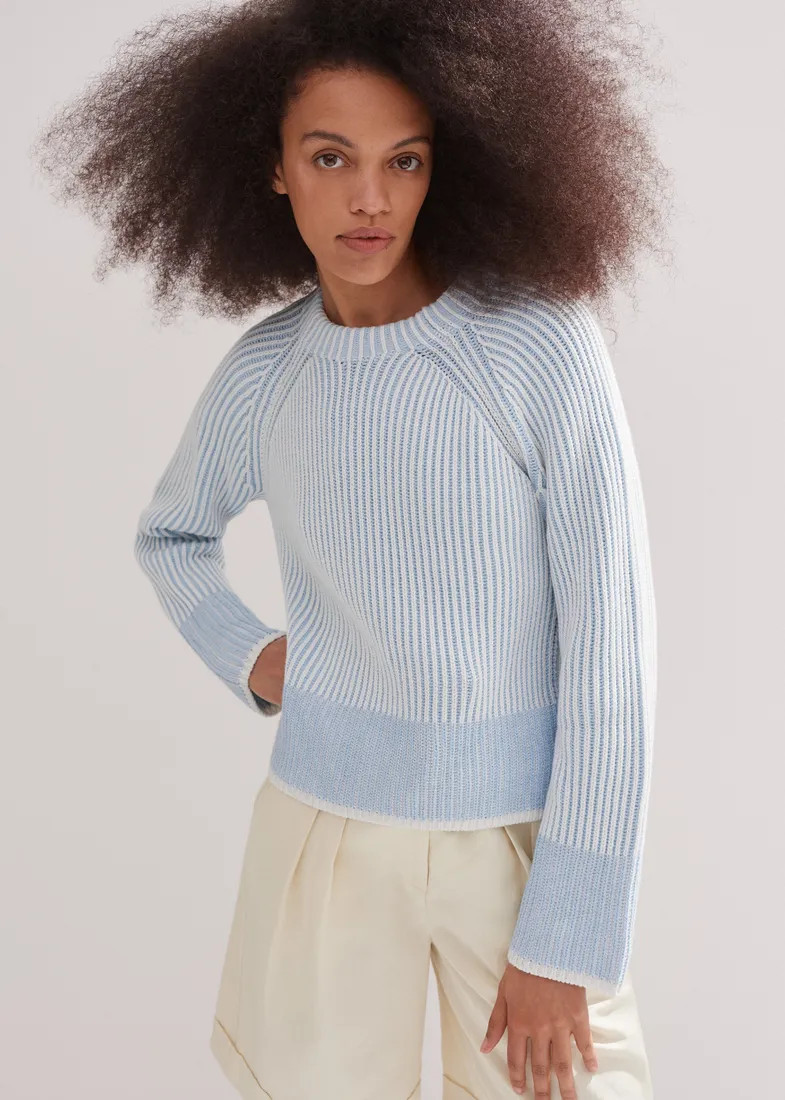 Soft-Touch Cotton Rib Weekend Jumper | ME+EM Global (Excluding US)