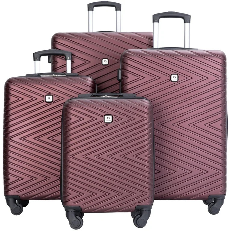 Travelhouse 4 Piece Hardshell Luggage Set Hardside Lightweight Suitcase with TSA Lock Spinner Whe... | Walmart (US)