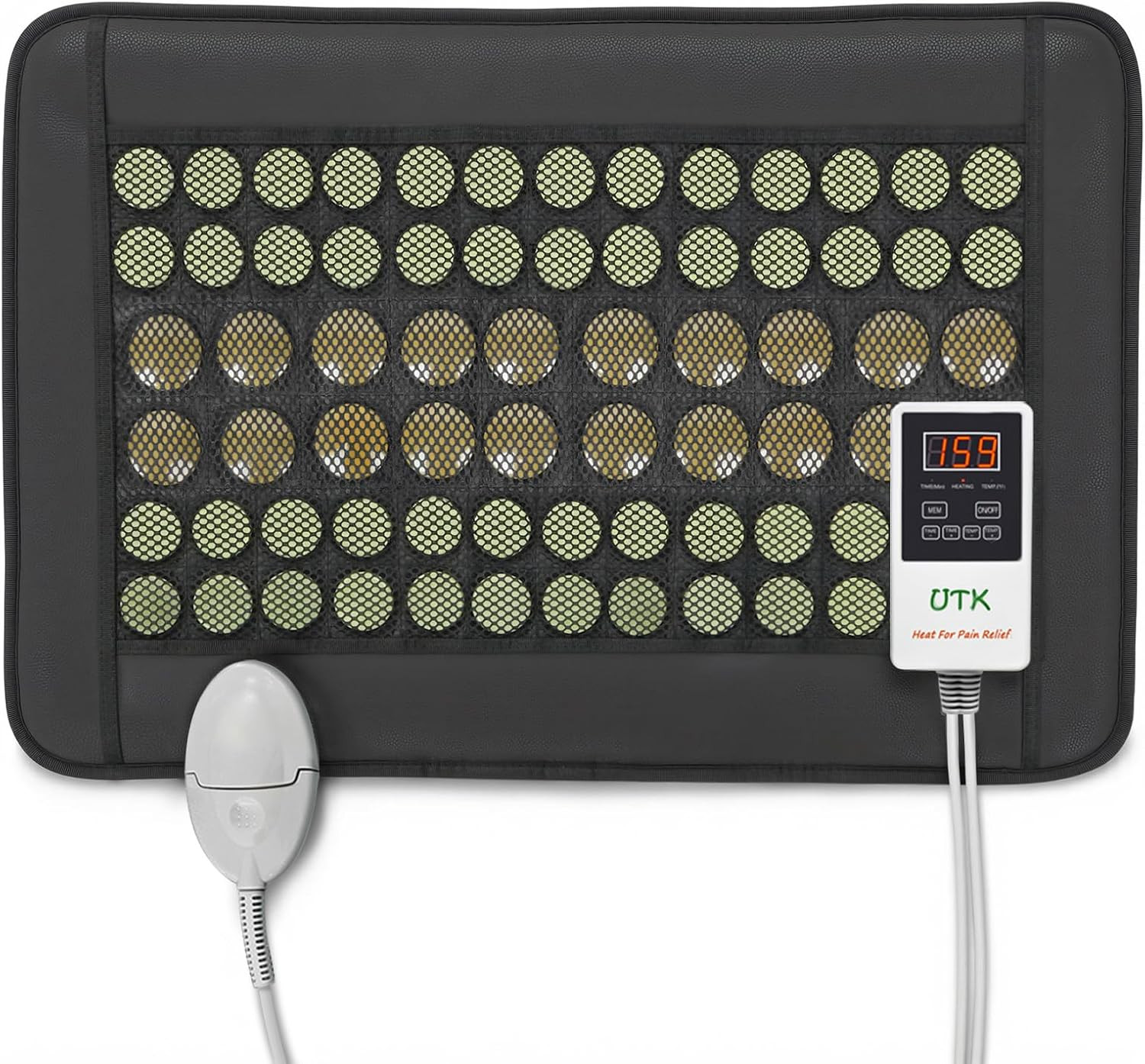 UTK Heating Pad for Back, 5X Deeper Back Pain Relief, Far Infrared Heating Pad with Natural Jade,... | Amazon (US)