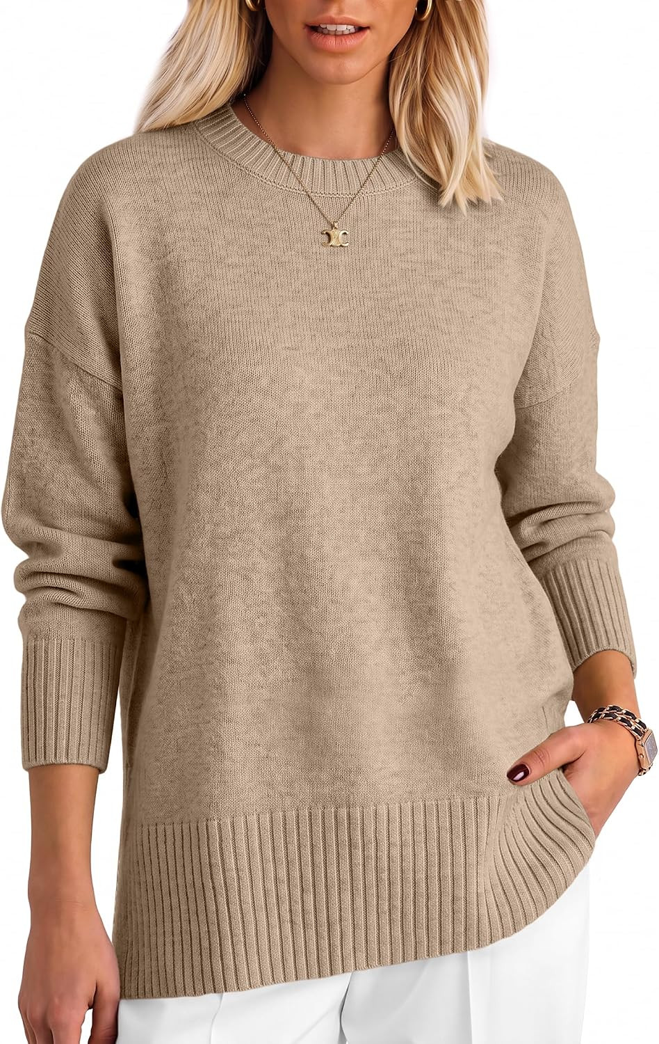 ANRABESS Oversized Sweaters for Women Batwing Fall Outfits | Amazon (US)