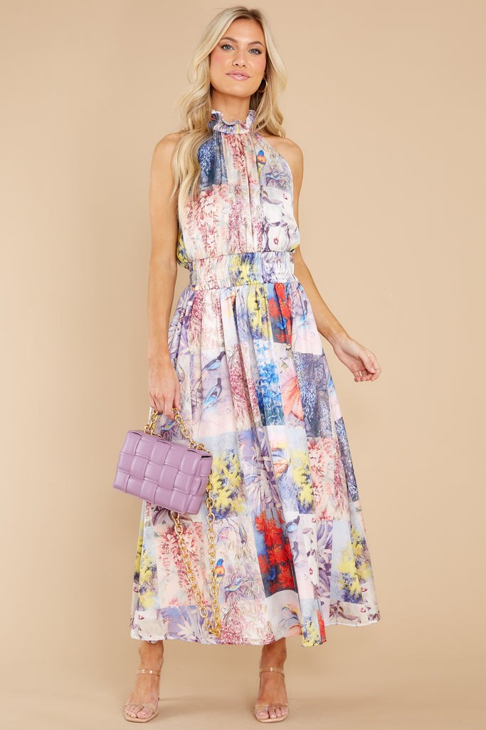It's Destiny Lavender Floral Print Maxi Dress | Red Dress 