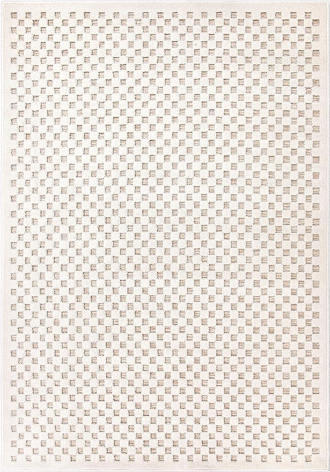 Simply Southern Cottage Lecompte Area Rug, 8' x 10', Beige | Amazon (US)