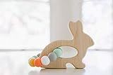 Bunny Wooden Toy Add Teething Beads Easter Toy | Amazon (US)