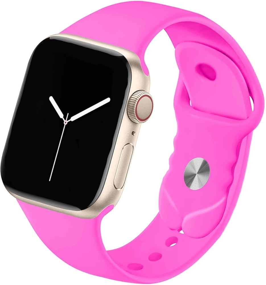 LANGXIAN Premium Silicone Compatible with Apple Watch Band 45mm 44mm 42mm 41mm 40mm 38mm, Sport W... | Amazon (US)