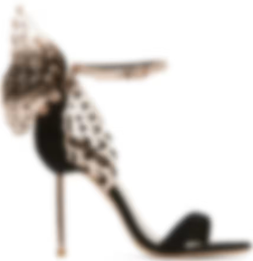 Black Suede Evangeline Heeled Sandals | SSENSE