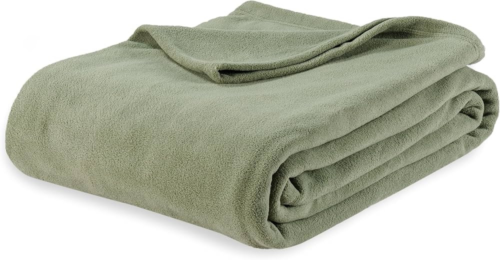 Berkshire Blanket Microfleece Queen Size Bed Blanket Dark Sage Green,Lightweight Soft Breathable ... | Amazon (US)