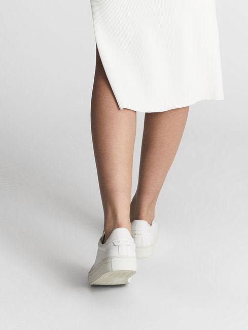 Lace-Up Leather Trainers | Reiss UK