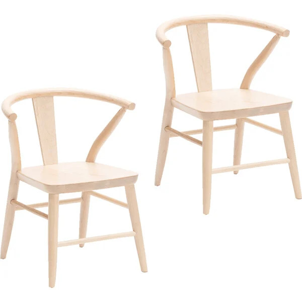 Crescent Chairs Pair, Natural | Maisonette