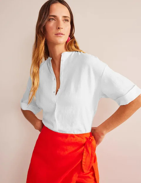 Kimono Sleeve Linen Shirt | Boden (UK & IE)