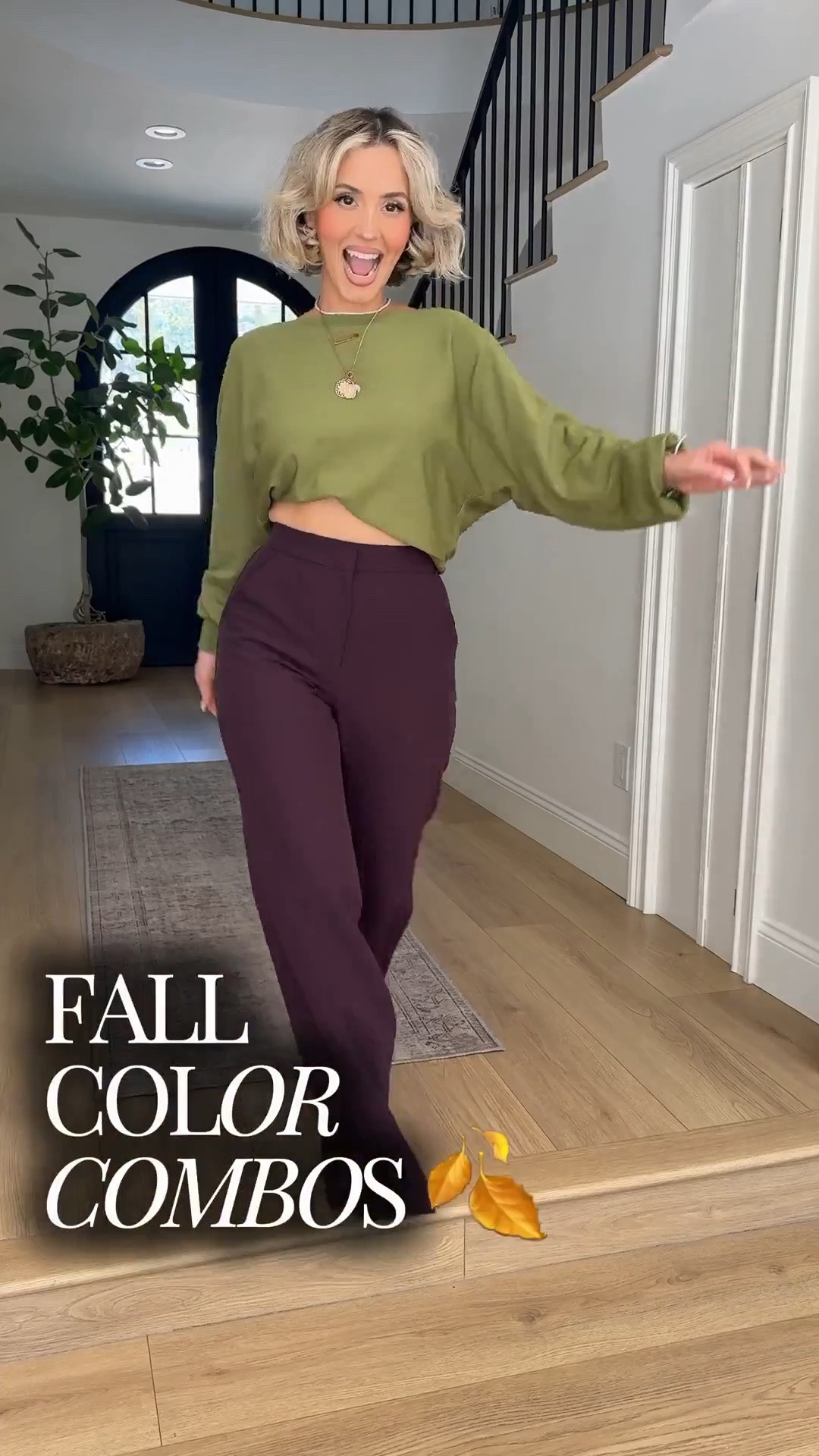 Fall color combos I’m loving right now 🍂🤎 These @Express xpress sweaters are SO good for the season—from cozy cable knits to easy everyday styles that make playing with color so much fun. I styled them with rich burgundy, chocolate brown, gray, camel, red + a few unexpected pops of color. Which combo is your favorite? #ExpressPartner #DressToExpress 

Size 2 in bottoms
XS in sweaters
