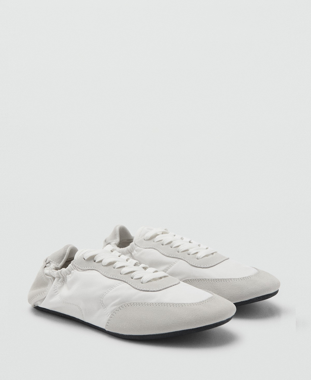 Mango Women's Lace-Up Leather Sneakers - White | Macy's