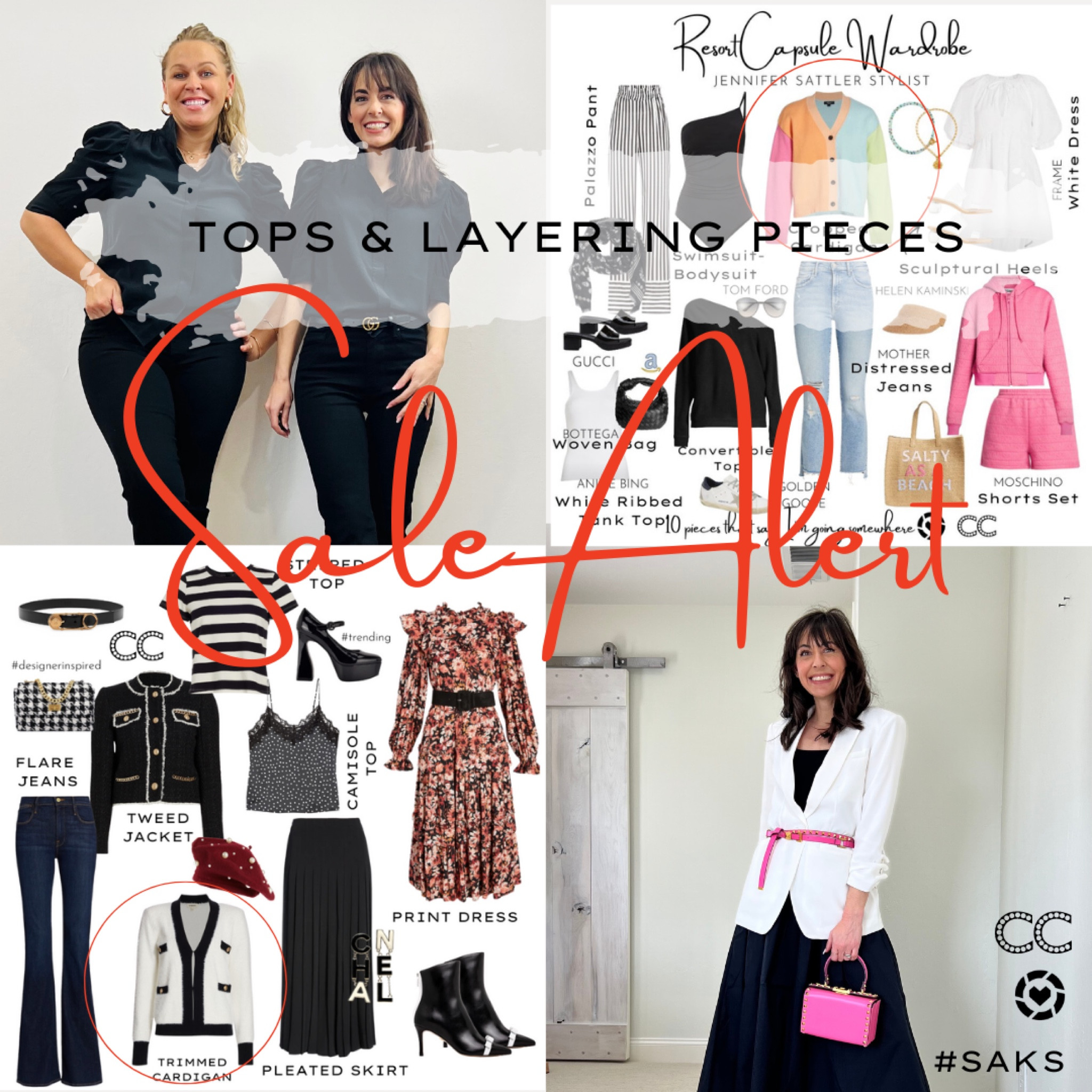 Some of my all-time favorite tops, blazers and cardigans from closetchoreography.com and my style sessions here on Instagram are on sale now at Saks through March 27