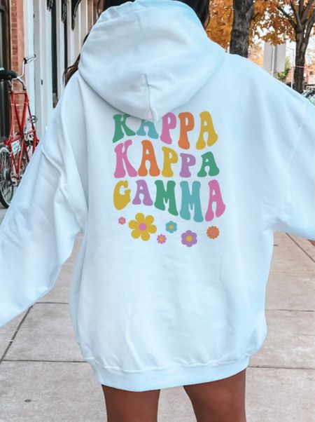 kappa kappa gamma hippie groovy flower sweatshirt sorority 