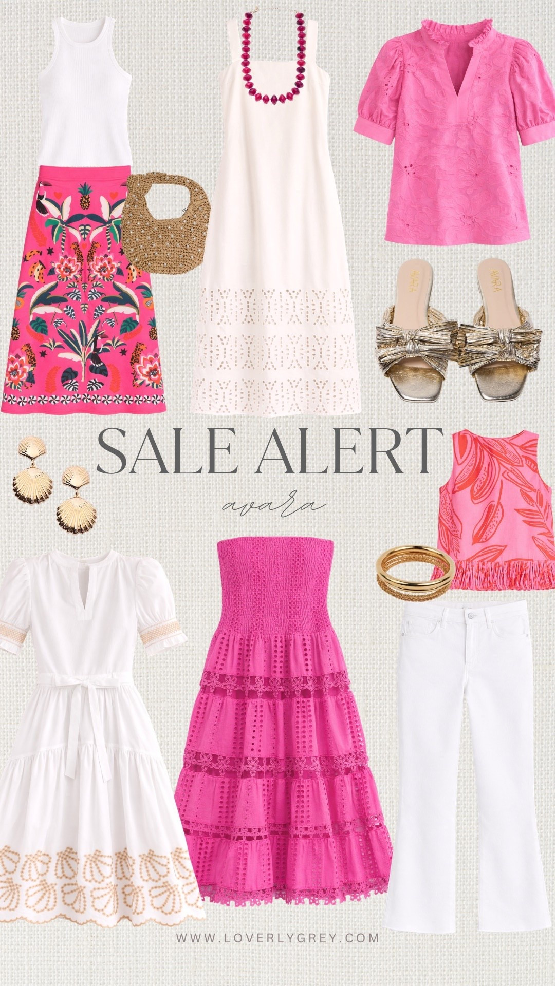 Obsessed with these Avara finds😍💕 perfect for vacation and your spring and summer outings! I currently have a discount code for you guys from 3/26-3/29, LOVERLY25 for 25% off the whole site! No exclusions! 👏🏼

Loverly grey, Avara finds, spring summer wardrobe favorites, pink eyelet dress, tropical destination outfit ideas, favorite fashion finds 2026

#LTKootd #LTKSeasonal #LTKTravel