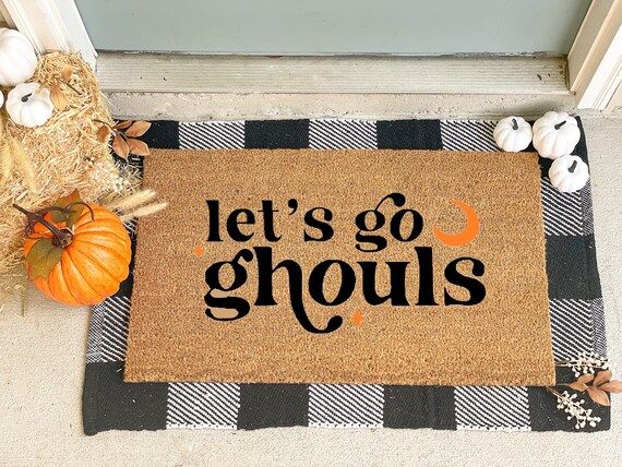 Let's Go Ghouls Cute Halloween Doormat - Etsy | Etsy (US)