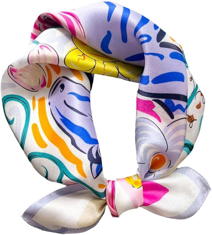 MEISEE Mulberry Silk Scarfs Women Small Square Scarf 21" x 21" Breathable Lightweight Neckerchief... | Amazon (US)