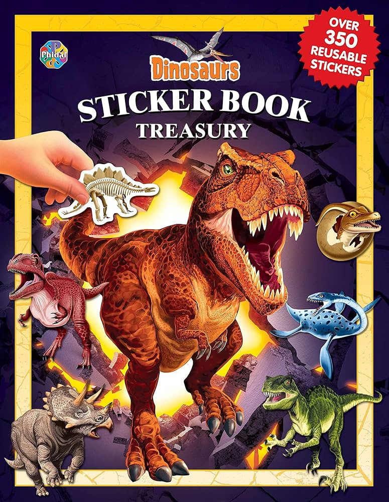 Phidal Dinosaurs Sticker Book Treasury - Activity Books for kids, 350 reusable stickers, 96 pages... | Amazon (US)
