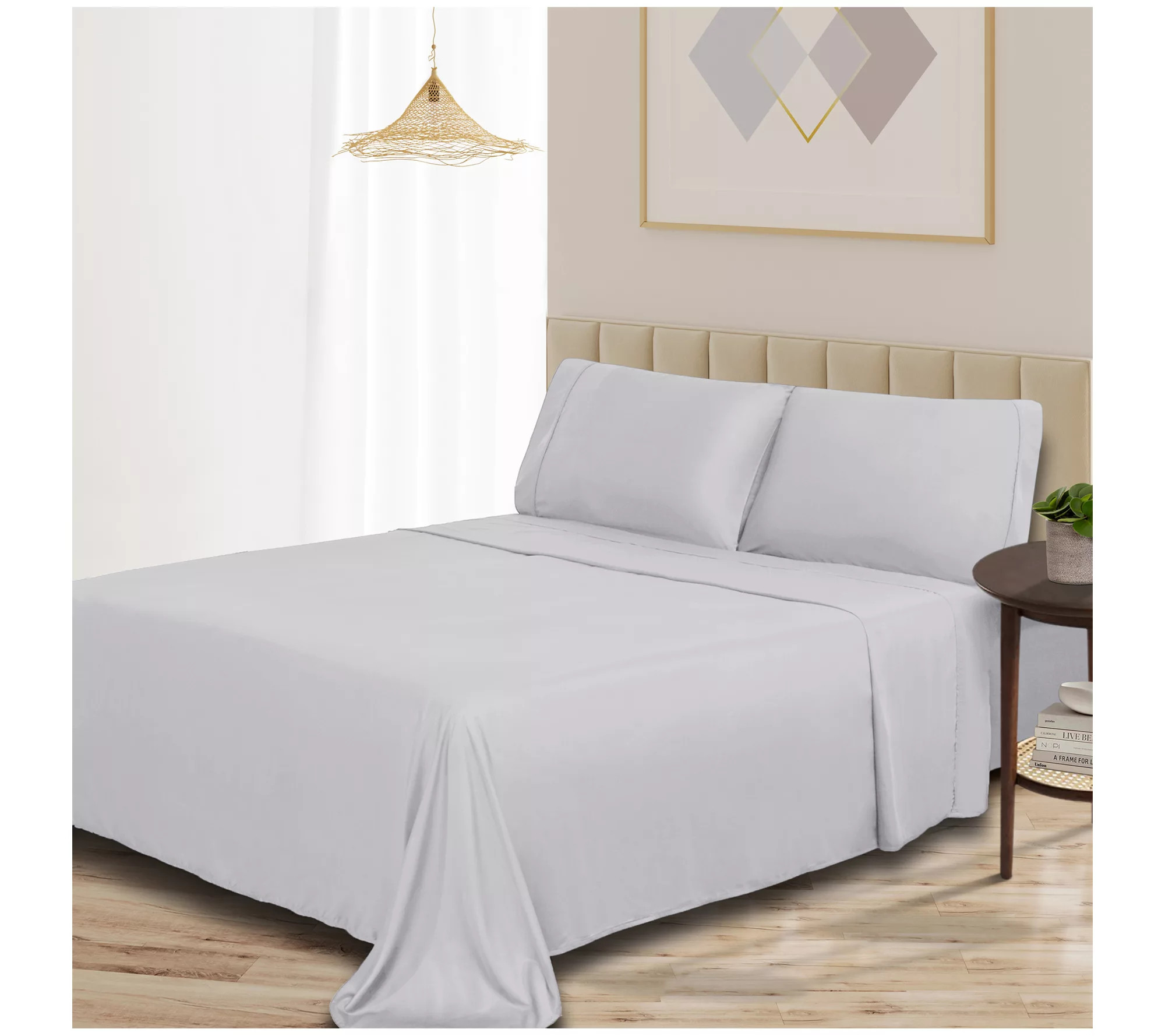Superior 300TC Rayon Made from Bamboo Solid KG Sheet Set | QVC