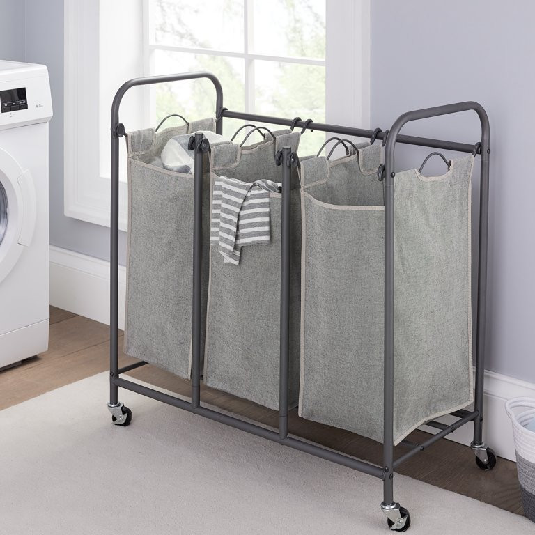 Better Homes & Gardens Oversized 3 Bag Wheeled Laundry Sorter | Walmart (US)