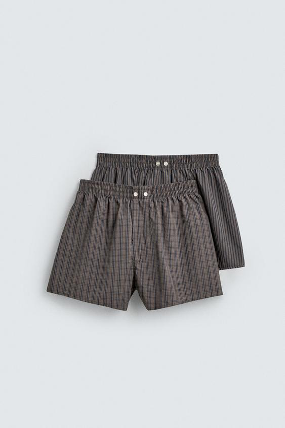 TWO-PACK OF COMBINED POPLIN BOXERS | Zara US