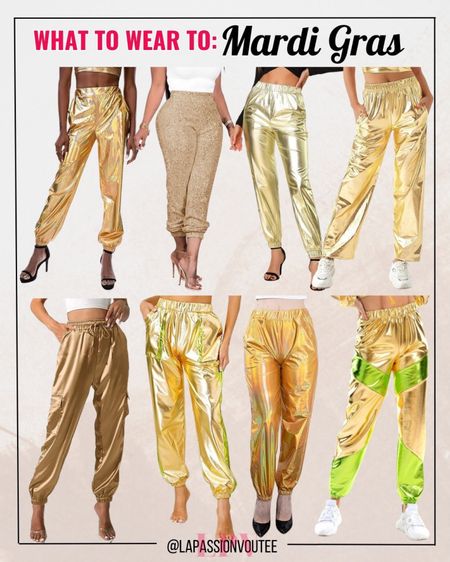 Stylish gold joggers to wear to Mardi Gras 😍

#LTKparties #LTKfindsunder50 #LTKstyletip