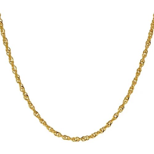 Women's Gold over Sterling Silver 040 Singapore Necklace, 18" | Walmart (US)