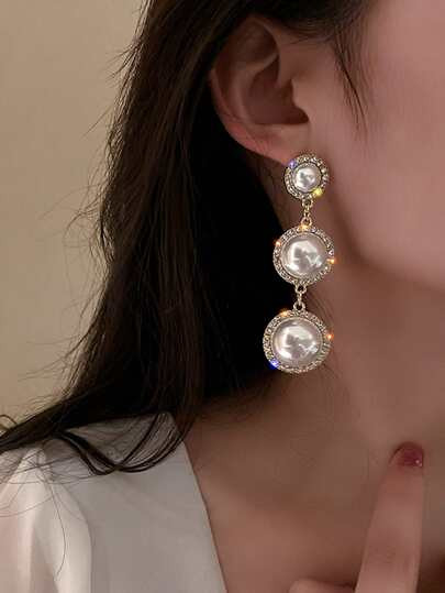 Faux Pearl Decor Drop Earrings | SHEIN
