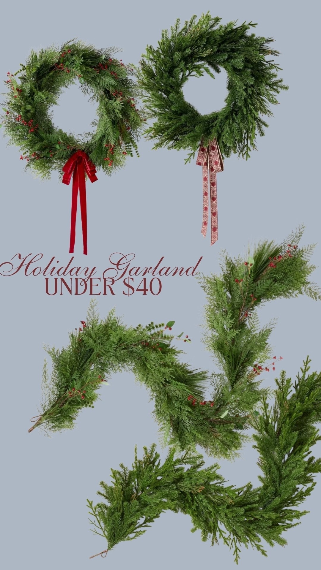 Target garlands and wreaths on sale!