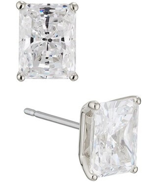 Modern Love Large Emerald Cut Stud Earrings | Dillard's