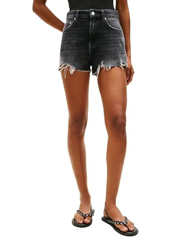 Tommy Jeans Women's Classic Jean Shorts, Denim Black | Amazon (US)