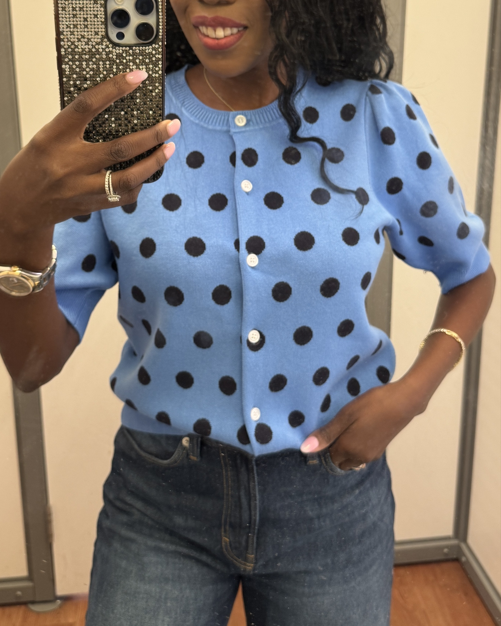 Found these polka dot cardigans and they’re under $30. 
Wearing size small in both. 

Affordable Fashion, Ootd,
#LTKSeasonal #LTKWorkWear #LTKOotd


#LTKOver40 #LTKFindsUnder50 #LTKFindsUnder100