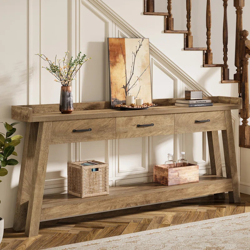 70.9-Inch Sofa Console Table with 3 Drawers | Wayfair North America