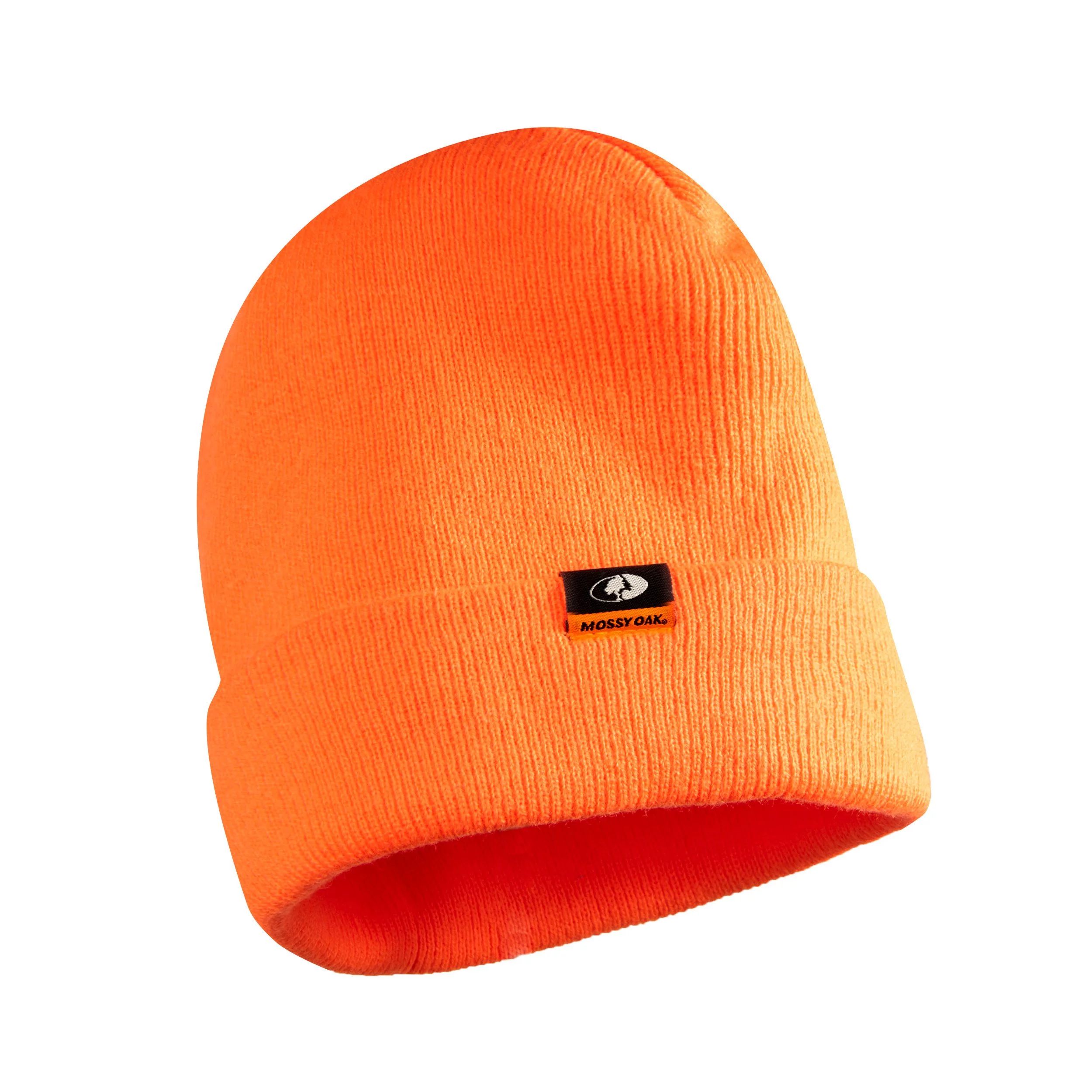 Mossy Oak Blaze Orange Insulated Hunting Beanie Hat, Acrylic | Walmart (US)