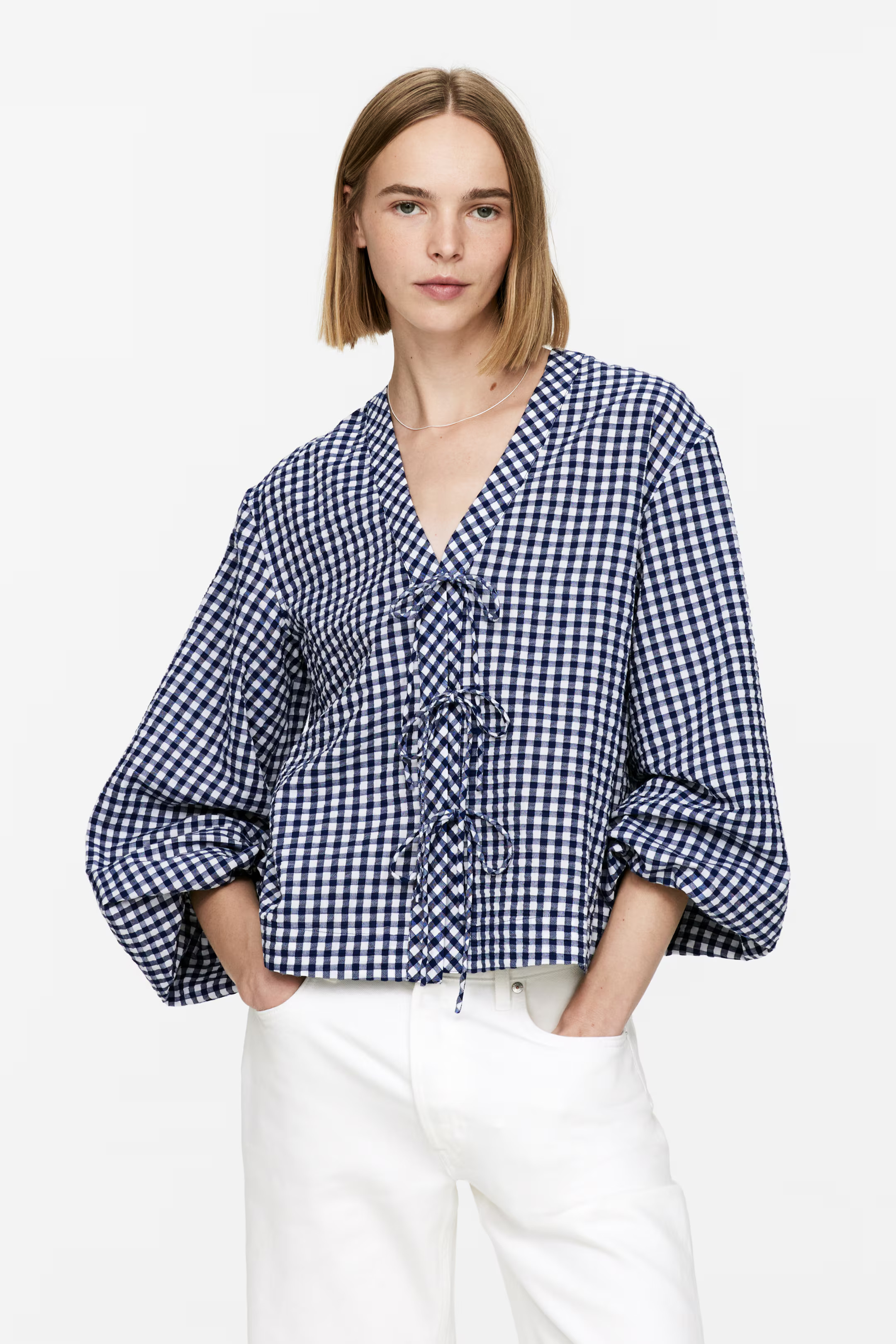 Blusa seersucker | H&M (FR, IT, ES, PT, BE)
