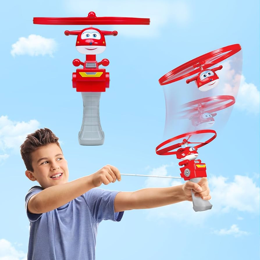Super Wings Flying Toys, Jett Flying Toys for Kids Ages 3-5 4-8, Fun Outdoor Flying Disc Launcher... | Amazon (US)