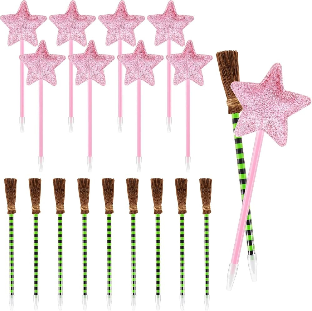 Geyoga 20 Pack Princess and Witch Party Favors Including 10 Pcs Star Ballpoints and 10 Pcs Witch ... | Amazon (US)