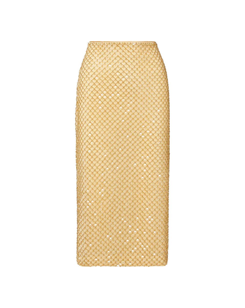 Allora Beaded Midi Skirt | Veronica Beard