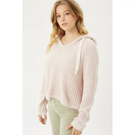 Women Pink Pullover Hoodie Sweater Top | Walmart (US)