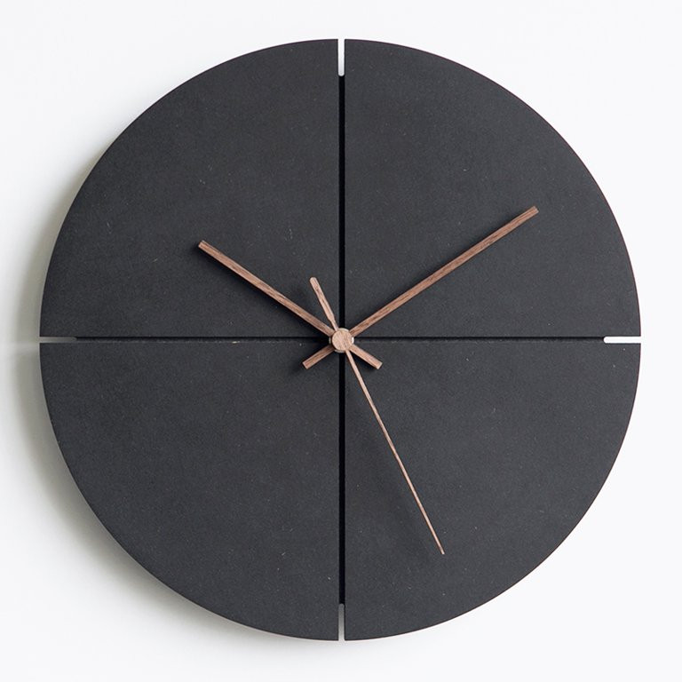 MODIRNATION ‘Old Town’ Wooden Modern Wall Clock, Minimalistic and Stylish, Walnut Hands, Sile... | Walmart (US)