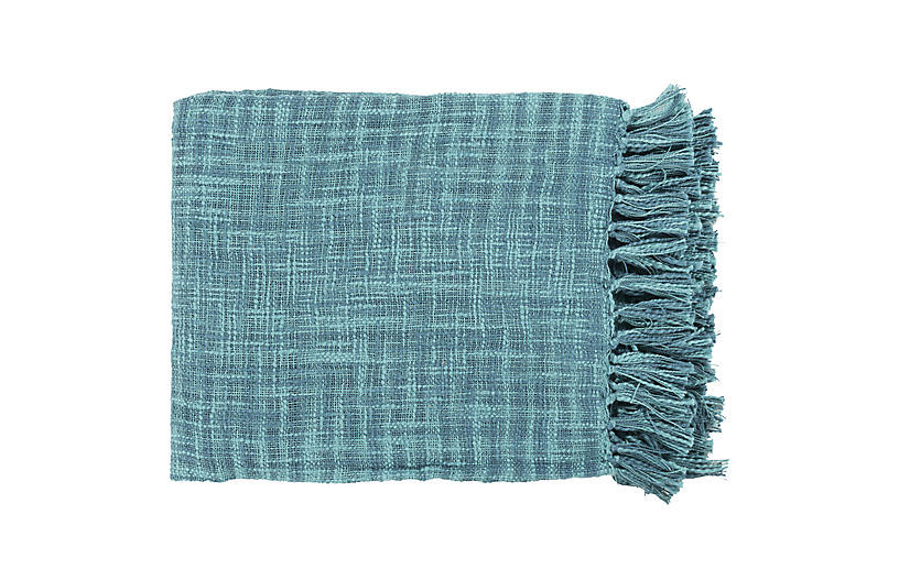 Tori Throw, Teal | One Kings Lane