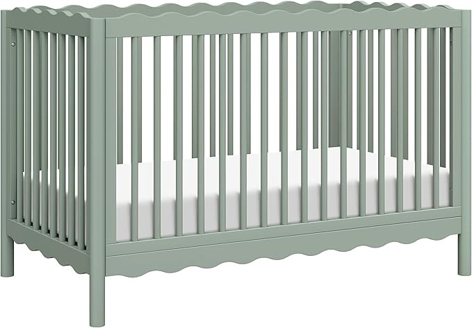 babyletto Swell 4-in-1 Convertible Crib with Toddler Bed Conversion Kit in Light Sage, Greenguard... | Amazon (US)