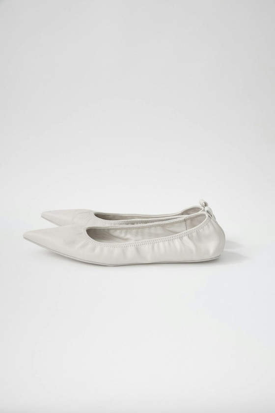 Soft Leather Flat - Cool White | The DOM (Australia & New Zealand)