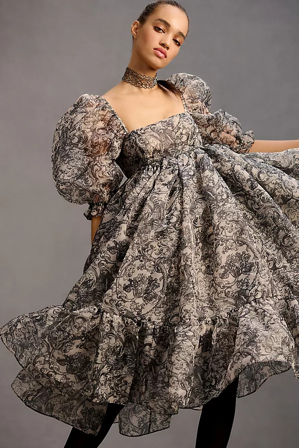 Selkie The French Puff Dress By Selkie in Blue Size S | Anthropologie (US)