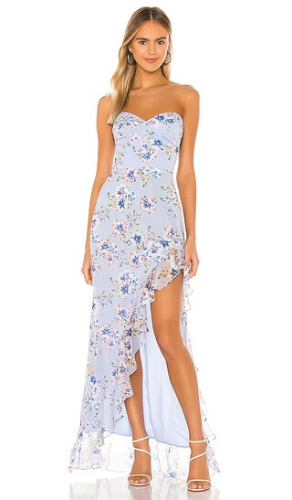 Eden Gown in Aqua Flora | Revolve Clothing (Global)